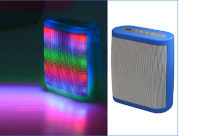 Portable Rechargeable Bluetooth Speaker with Colorful LED Light & FM/USB/Micro-SD