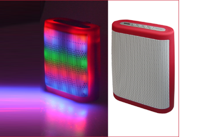 Portable Rechargeable Bluetooth Speaker with Colorful LED Light & FM/USB/Micro-SD