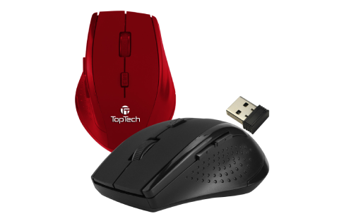 TOPTECH X8 Wireless Mouse with Ergonomic Soft-Touch Design and W/Nano ...
