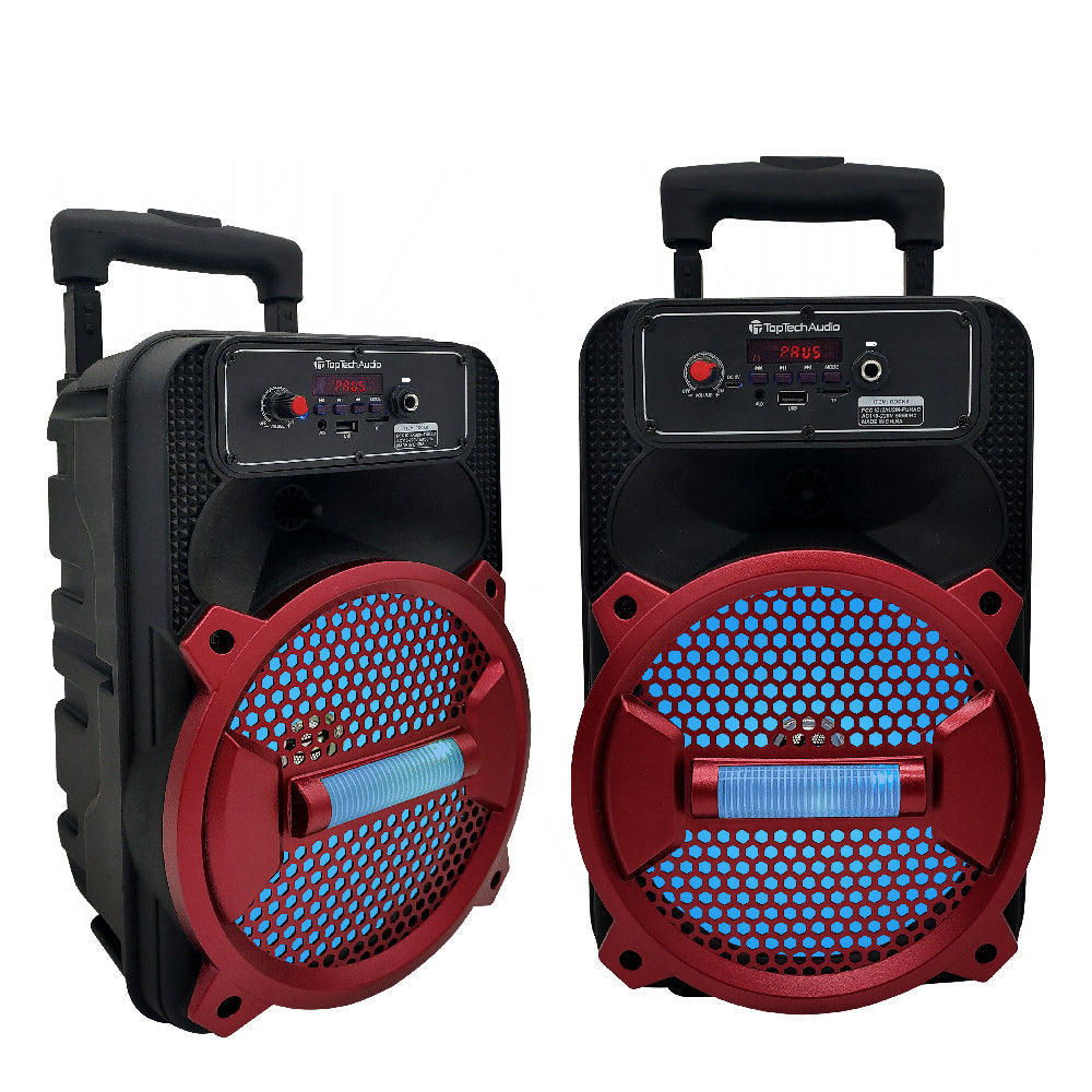 Fully Ampliﬁed Multimedia Rechargeable Speaker 1500 Watts Peak Power 8 Inch Woofer