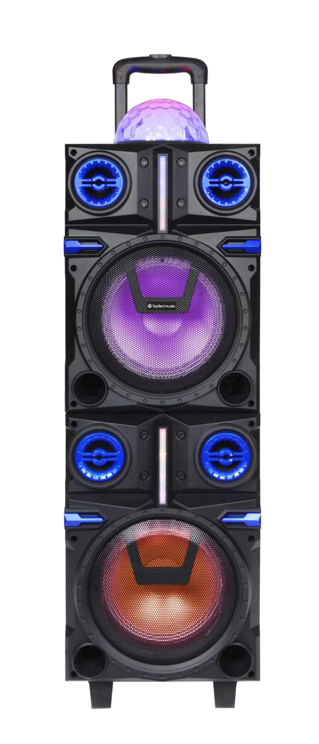 Spark208 5000W Peak Power Fully Amplified Portable 2x8" Bluetooth Spe