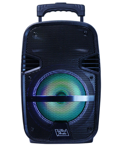 TOPTECH SPIKE-8 Portable Bluetooth Speaker with Disco Ball & Wired Mic, 1600W