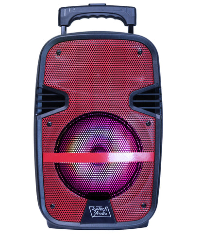 TOPTECH SPIKE-8 Portable Bluetooth Speaker with Disco Ball & Wired Mic, 1600W