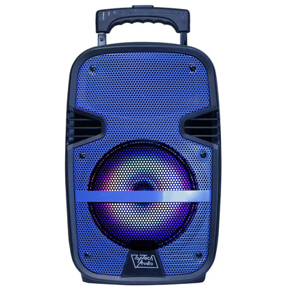 TOPTECH SUNNY-15, 15 Inch Bluetooth Speakers, Loud Stereo Portable Speaker with Muilt-color LED Lights, True Wireless Stereo Sound with Wired Mic, Up to 10 Meters (33ft) Bluetooth Distance, Handle and Wheels for Party Outdoor Camping