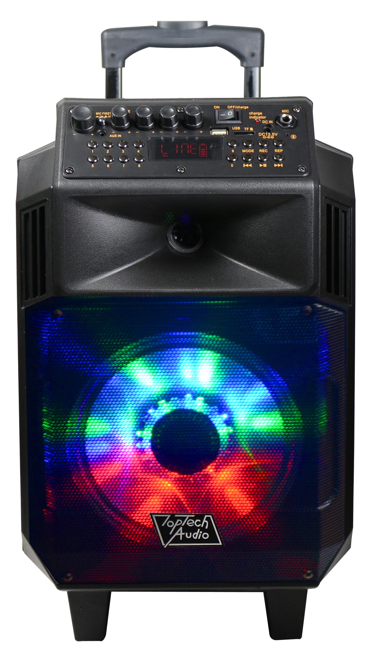 Fully Amplified Portable 1300 Watts Peak Power 8” Speaker with LED LIGHT