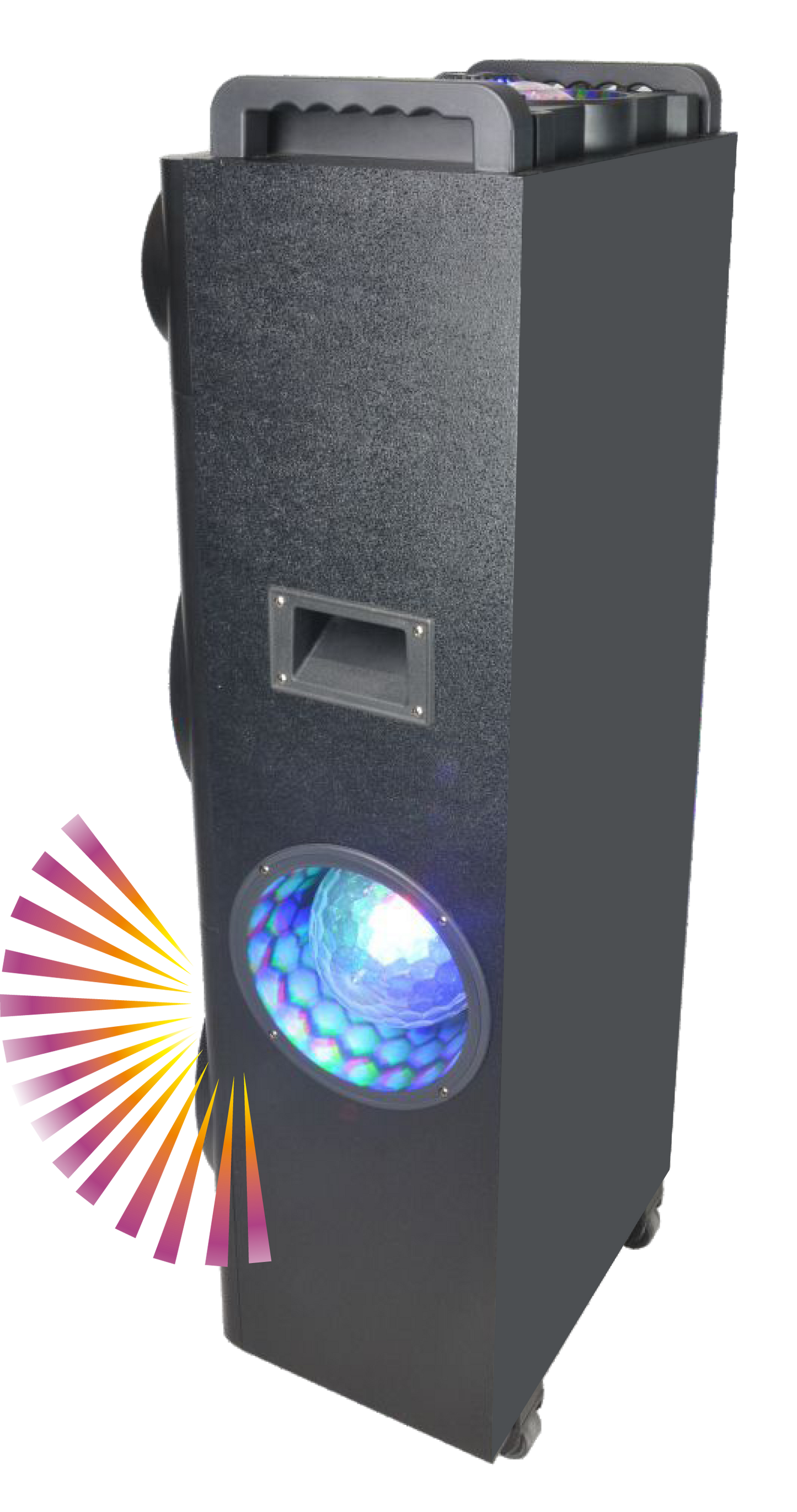 Fully Amplified Portable 10000 Watts Peak Power 2x12” Speaker