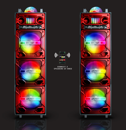 TOPTECH Star-310 Bluetooth Party Speakers with Disco Lights & Wireless Microphone