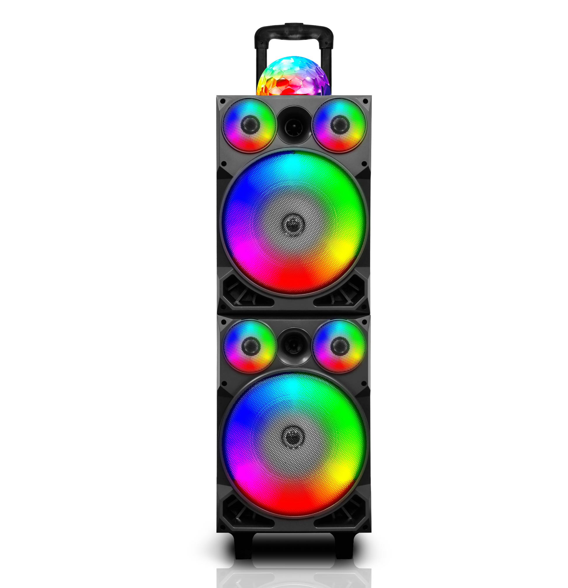 TOPTECH SUNNY-208, 2*28" Woofers Bluetooth Speaker with Disco