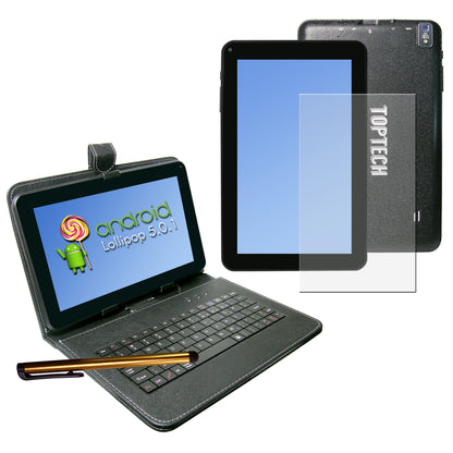 9-Inch Tablet PC with Capacitive Touch Screen, Dual Cameras, and Keyboard Case