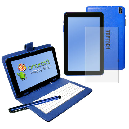 9-Inch Tablet PC with Capacitive Touch Screen, Dual Cameras, and Keyboard Case