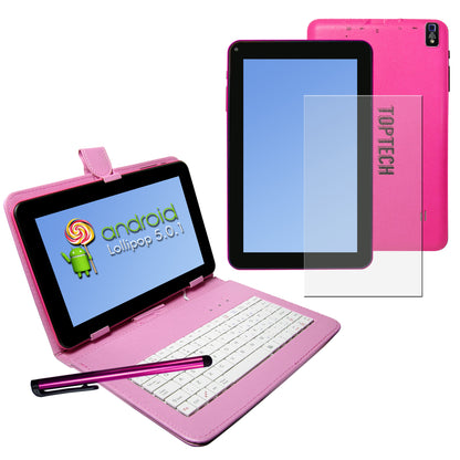 9-Inch Tablet PC with Capacitive Touch Screen, Dual Cameras, and Keyboard Case