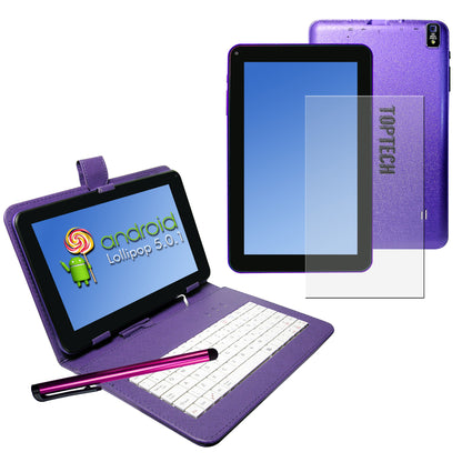 9-Inch Tablet PC with Capacitive Touch Screen, Dual Cameras, and Keyboard Case