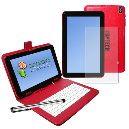 9-Inch Tablet PC with Capacitive Touch Screen, Dual Cameras, and Keyboard Case