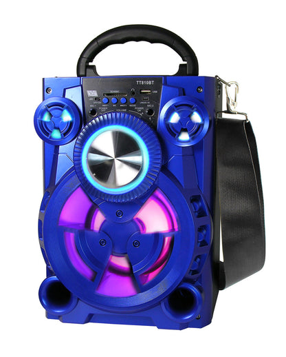 500W Portable Multimedia Speaker with Stereo Sound, USB/SD, FM Radio, and Rechargeable Battery