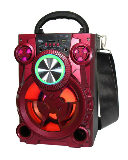 500W Portable Multimedia Speaker with Stereo Sound, USB/SD, FM Radio, and Rechargeable Battery