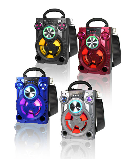 500W Portable Multimedia Speaker with Stereo Sound, USB/SD, FM Radio, and Rechargeable Battery