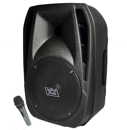 TOPTECH TTA-108-BT Portable 8" Bluetooth Speaker with Dual Microphone Inputs