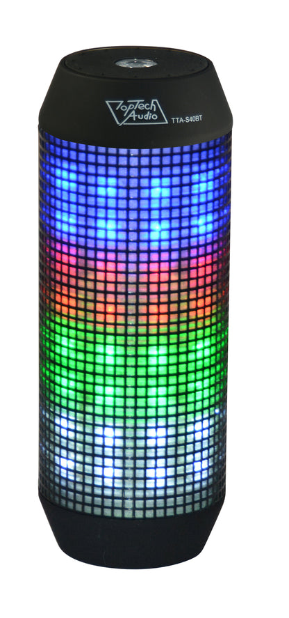 Portable Bluetooth Speaker with Colorful LED Light, FM & USB Support