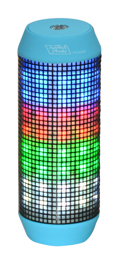 Portable Bluetooth Speaker with Colorful LED Light, FM & USB Support