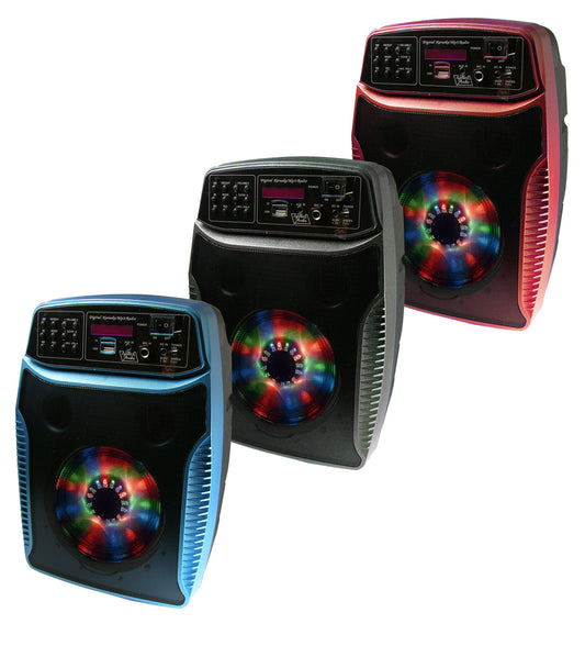 Fully Amplified Portable 1000 Watts Peak Power 6.5” Speaker with led light