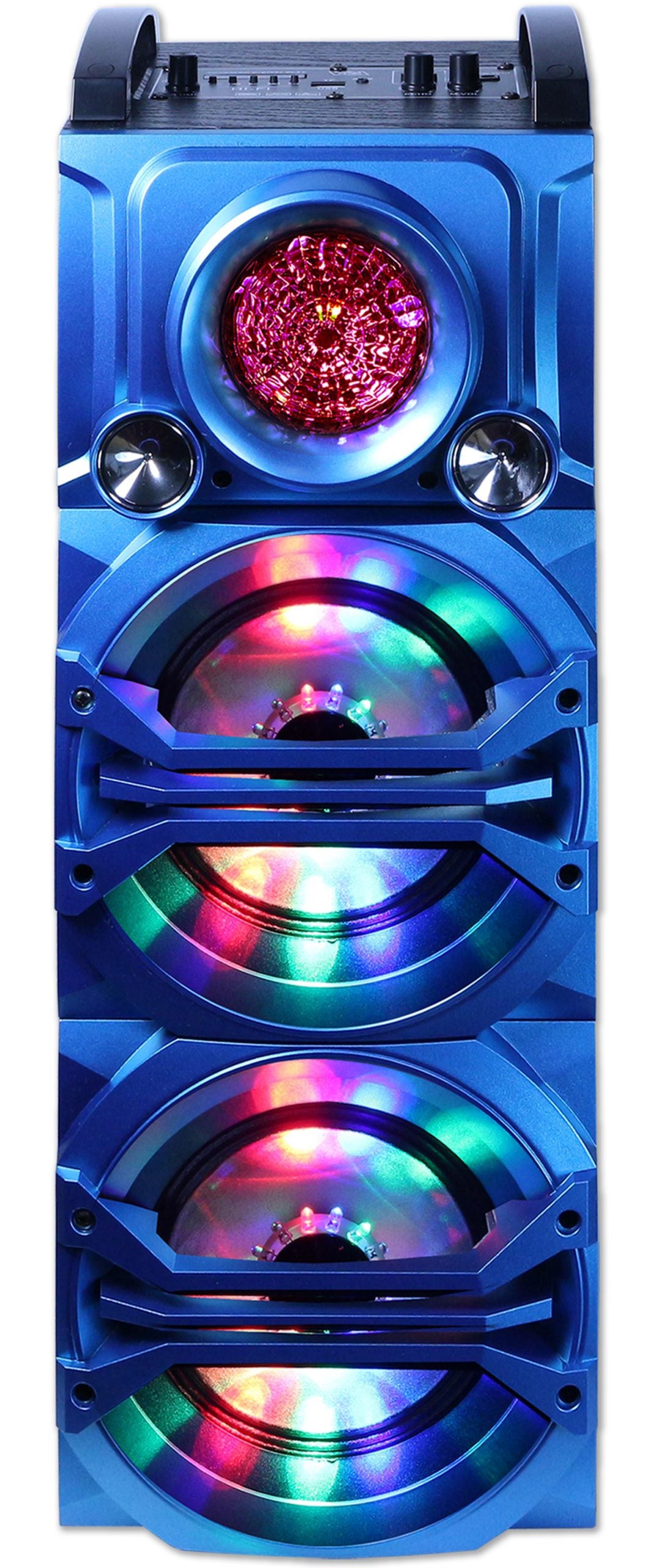 Fully Amplified Portable 1300 Watts Peak Power Double 6.5” Speaker with led light
