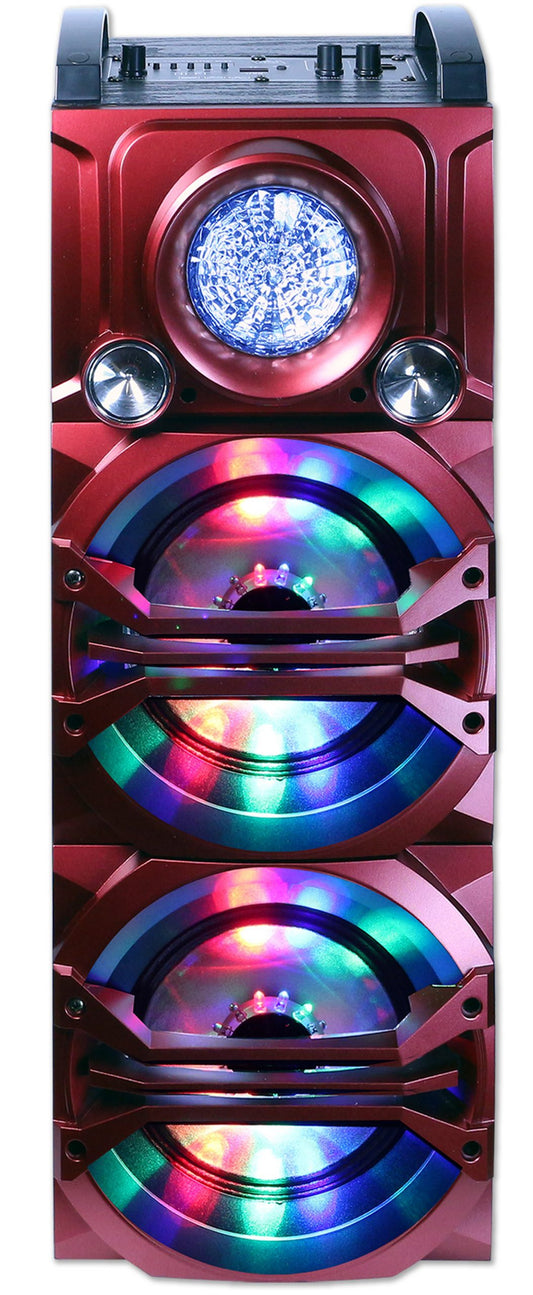 Fully Amplified Portable 1300 Watts Peak Power Double 6.5” Speaker with led light