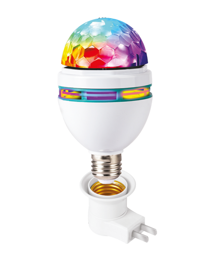 TOPTECH DISCO LIGHT BULB, Star Projector Galaxy Disco Light Bulb Projector for Party, Rotating Bluetooth Speaker with Lighting Shows, socket included, Night Light Projector for Kids/Teenger/Adults/Ceiling/Activity/Bedroom