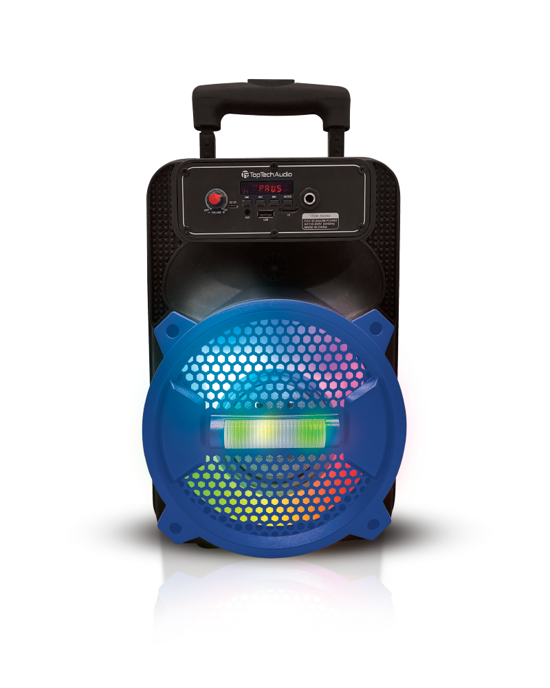 TOPTECH Rock-8 Bluetooth Speaker, 1800W Power, Disco Lights, Microphon ...