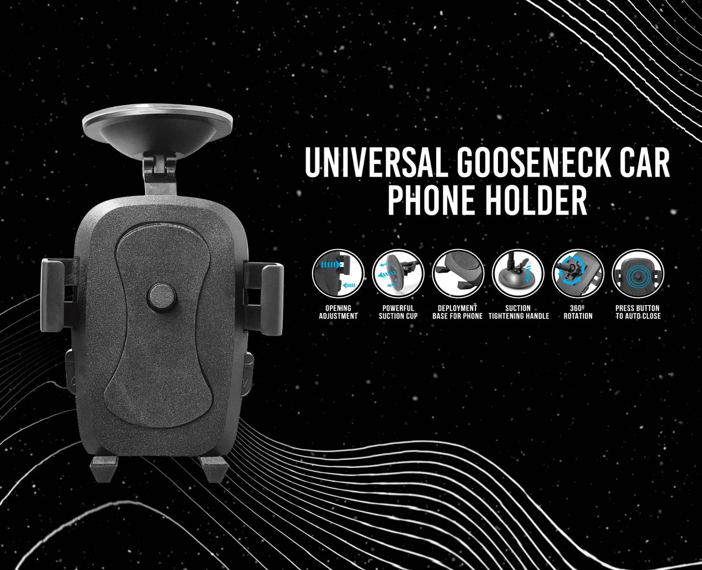 Universal Gooseneck Car Phone Holder
