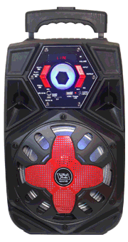 Fully Amplified Portable 1600 Watts Peak Power 8” Speaker with LED LIGHT